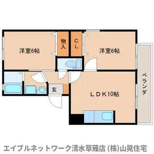 静岡県静岡市葵区瀬名川1丁目【アパート】の間取り