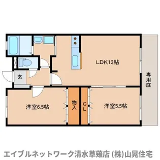 静岡県静岡市葵区瀬名川3丁目【マンション】の間取り