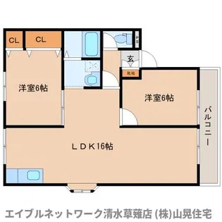 静岡県静岡市葵区南瀬名町【アパート】の間取り