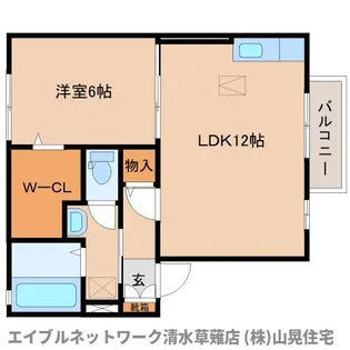 静岡県静岡市葵区南瀬名町【アパート】の間取り