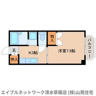 静岡県静岡市駿河区池田【マンション】の間取り
