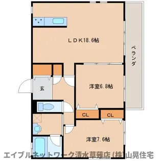 静岡県静岡市駿河区国吉田5丁目【マンション】の間取り