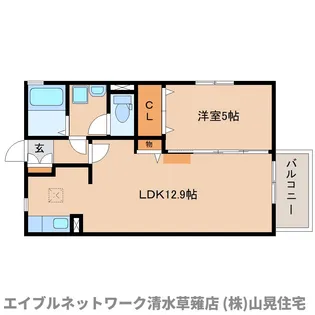 モナリエ参番館【101号室】の間取り