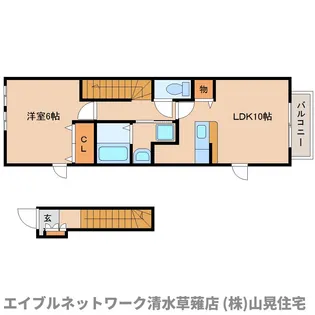 静岡県静岡市駿河区中吉田【アパート】の間取り