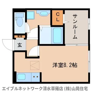 静岡県静岡市駿河区中吉田【アパート】の間取り