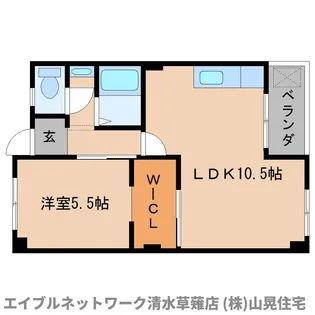 静岡県静岡市駿河区聖一色【マンション】の間取り