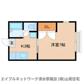 静岡県静岡市駿河区聖一色【アパート】の間取り