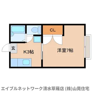 静岡県静岡市駿河区聖一色【アパート】の間取り