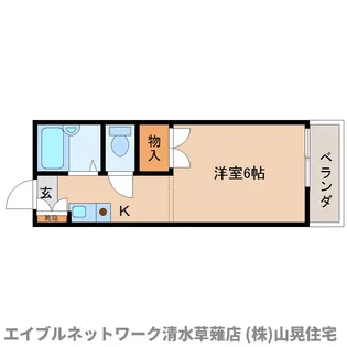 コンフォート谷田【1C号室】の間取り