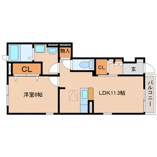 静岡県静岡市清水区吉川【アパート】の間取り