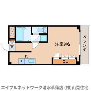 静岡県静岡市清水区草薙1丁目【マンション】の間取り