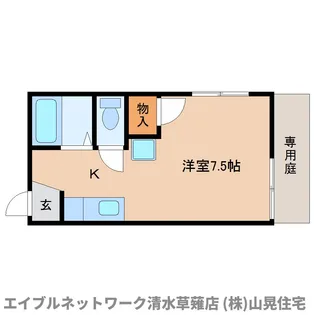 静岡県静岡市清水区草薙2丁目【アパート】の間取り