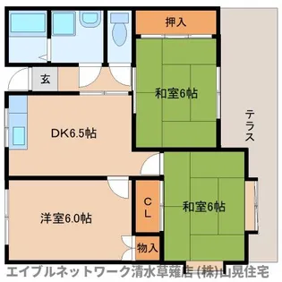 静岡県静岡市清水区草薙3丁目【マンション】の間取り