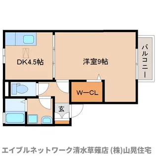 静岡県静岡市清水区草薙杉道2丁目【アパート】の間取り