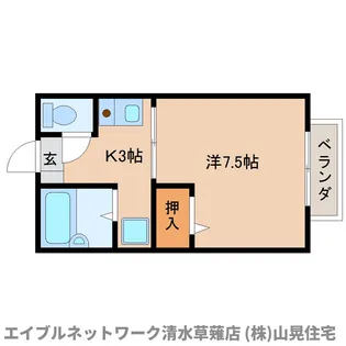 ラプラス参番館【201号室】の間取り