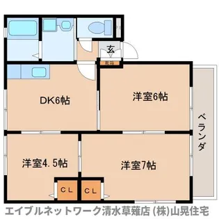 静岡県静岡市清水区鳥坂【アパート】の間取り