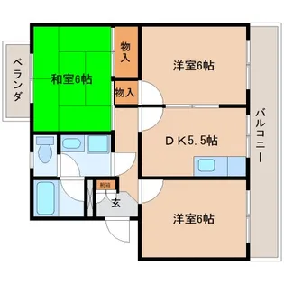 静岡県静岡市清水区鳥坂【マンション】の間取り