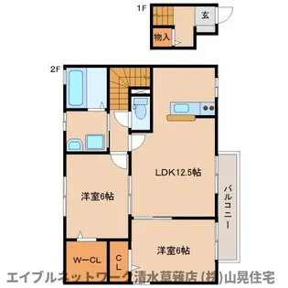 静岡県静岡市清水区長崎【アパート】の間取り