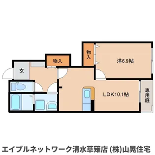 静岡県静岡市清水区長崎【アパート】の間取り