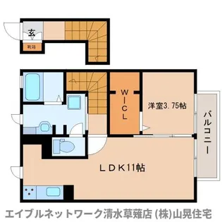 静岡県静岡市清水区長崎【アパート】の間取り
