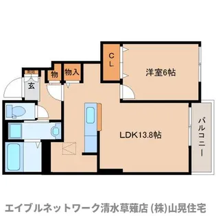 静岡県静岡市清水区長崎新田【アパート】の間取り