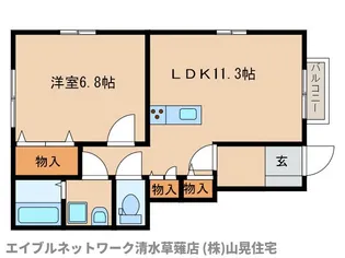 静岡県静岡市清水区堀込【アパート】の間取り