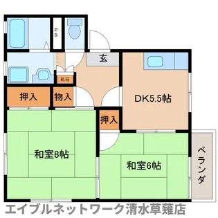 静岡県静岡市清水区馬走【アパート】の間取り