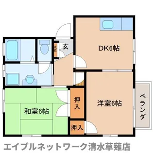 静岡県静岡市清水区馬走【アパート】の間取り