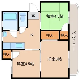 静岡県静岡市清水区馬走【マンション】の間取り