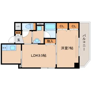 アヴェニール【407号室】の間取り