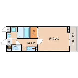 ウエストメゾンA【1階】の間取り