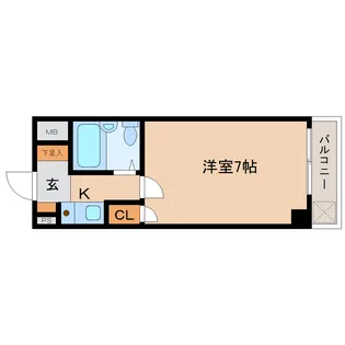 カーサ・エスパシオⅡ【105号室】の間取り