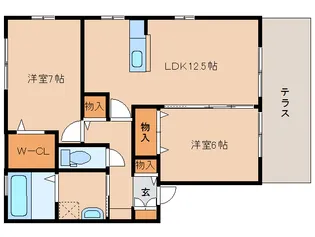 メゾンプレミールA棟【102号室】の間取り