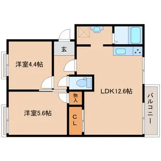 ラポールA【1階】の間取り