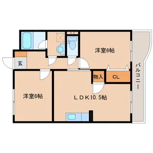 奈良県奈良市三条桧町【マンション】の間取り