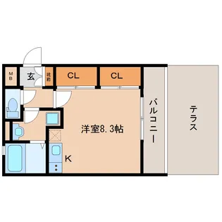 RAならまち【106号室】の間取り