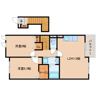 エレガンシア【2階】の間取り