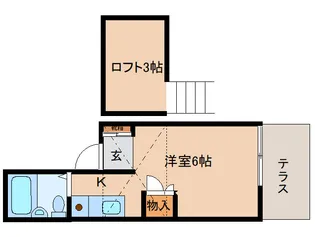 サンハイツ田村【1階】の間取り