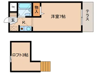 シティパレス21佐保川PartⅧ【1階】の間取り