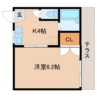 タウニィ高畑【1階】の間取り