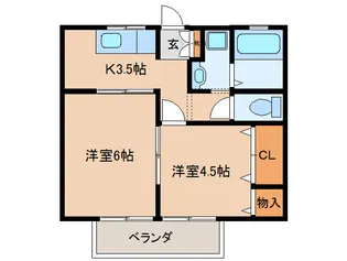 ハイツゼンⅡ【1階】の間取り