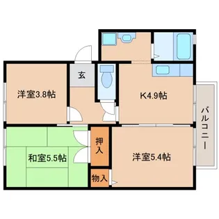 フロレスタ高円【2階】の間取り