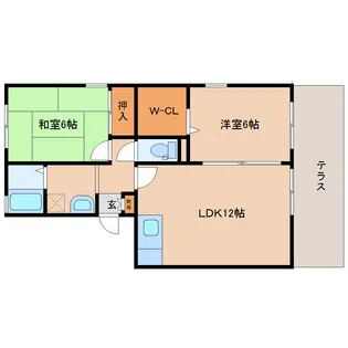 京都府木津川市梅美台7丁目【アパート】の間取り
