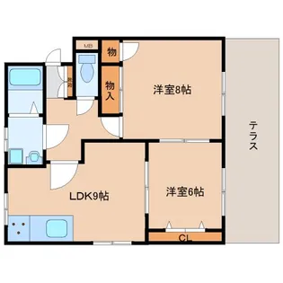 ヴィラ エスポワール【1階】の間取り