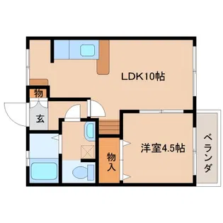 高畑ハイツ【2階】の間取り