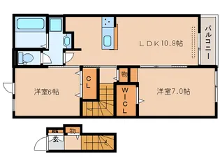 カルム メゾンⅡ号館【2階】の間取り