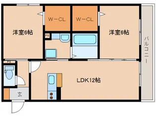 エルコート【2階】の間取り