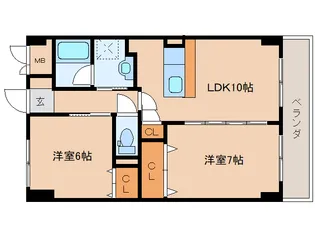 奈良県奈良市大森町【マンション】の間取り