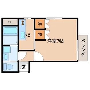 奈良県奈良市杉ヶ町【マンション】の間取り