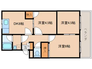 奈良県奈良市東九条町【アパート】の間取り